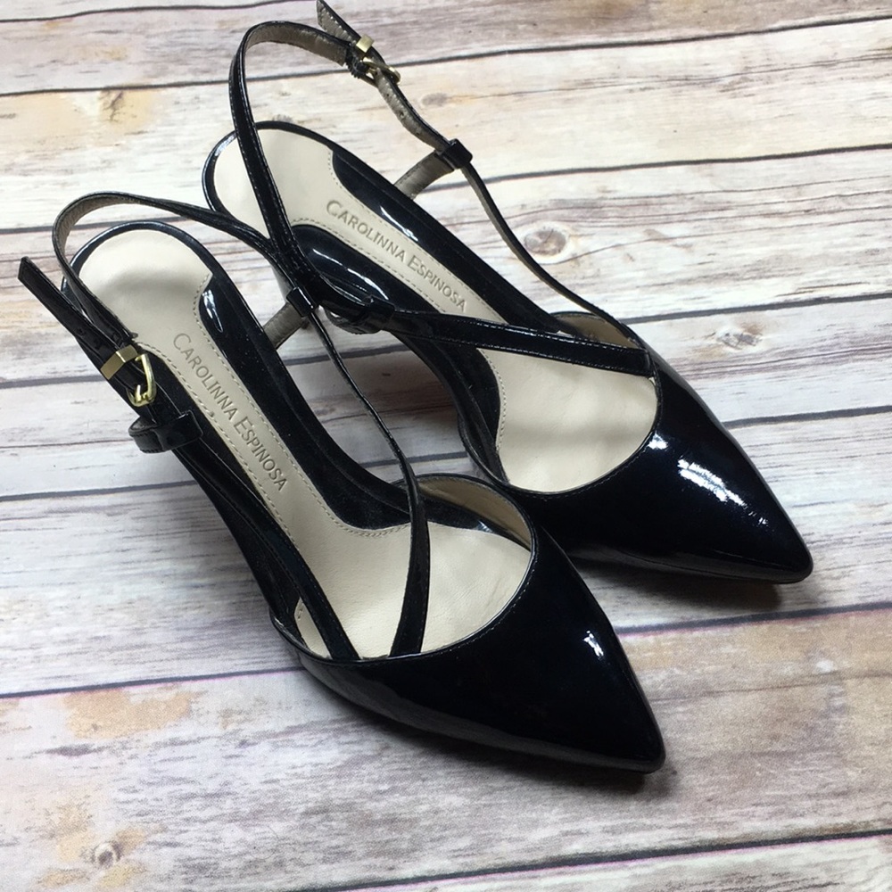 Carolinna Epsinosa Sling Back Heels Patent leather